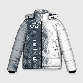 Зимняя куртка для мальчиков 3D с принтом INFINITI Инфинити в Новосибирске, ткань верха — 100% полиэстер; подклад — 100% полиэстер, утеплитель — 100% полиэстер | длина ниже бедра, удлиненная спинка, воротник стойка и отстегивающийся капюшон. Есть боковые карманы с листочкой на кнопках, утяжки по низу изделия и внутренний карман на молнии. 

Предусмотрены светоотражающий принт на спинке, радужный светоотражающий элемент на пуллере молнии и на резинке для утяжки | 