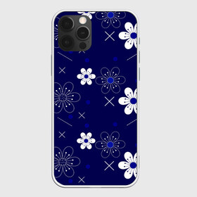 Чехол для iPhone 12 Pro Max с принтом Сhamomile в Новосибирске, Силикон |  | abstraction | blue | chamomile | flowers | patterns | shapes | texture | абстракция | ромашки | синий | текстура | узоры | формы | цветы