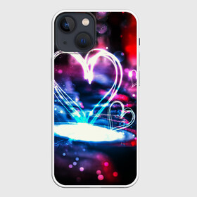 Чехол для iPhone 13 mini с принтом Неоновое сердце в Новосибирске,  |  | любовь | неоновое сердце | неоновые сердечки | сердечки | сердце