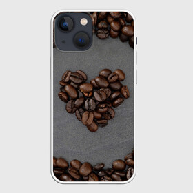 Чехол для iPhone 13 mini с принтом Люблю кофе в Новосибирске,  |  | Тематика изображения на принте: бариста | зерна | кофе | любитель кофе