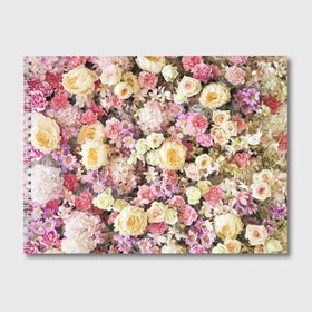 Альбом для рисования с принтом Цветочки в Новосибирске, 100% бумага
 | матовая бумага, плотность 200 мг. | розы | хризантемы. | цветочки | цветочная компазиция | цветы