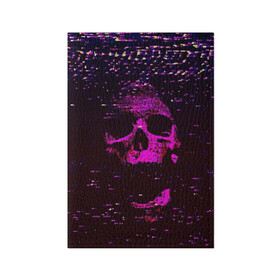 Обложка для паспорта матовая кожа с принтом Phonk Skull в Новосибирске, натуральная матовая кожа | размер 19,3 х 13,7 см; прозрачные пластиковые крепления | 90 | 90 е | hip hop | music | phonk | phonk memphis | phonk rap | phonk skull | rap | skull | trap | vhs | девяностые | музыка | музыка фонк | помехи | реп | рэп | треп | трэп | флекс | фонк | фонк мемфис | фонк реп | фонк рэп | хип хоп | чере