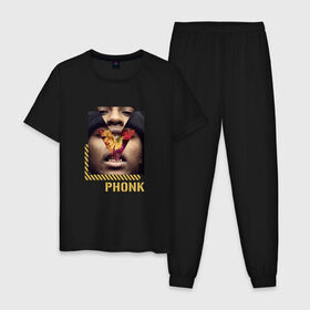 Мужская пижама хлопок с принтом Phonk SpaceGhostPurrp в Новосибирске, 100% хлопок | брюки и футболка прямого кроя, без карманов, на брюках мягкая резинка на поясе и по низу штанин
 | Тематика изображения на принте: 1990 | asap | beast | clan | gucci | hype | mane | markese | memphis | mob | money | music | raider klan | rapping | rolle | space | style | wiz khalifa | баттл | мемфис | мода | музыка | пхонк | реп | рэп | стиль | тренд | тренды | фанк | фон