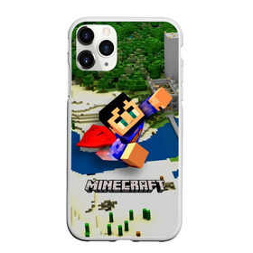 Чехол для iPhone 11 Pro Max матовый с принтом MINECRAFT в Новосибирске, Силикон |  | boy | flight | forest | game | guy | hero | minecraft | river | герой | игра | лес | мальчик | парень | полет | река