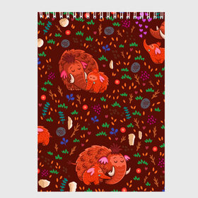 Скетчбук с принтом Mammoths в Новосибирске, 100% бумага
 | 48 листов, плотность листов — 100 г/м2, плотность картонной обложки — 250 г/м2. Листы скреплены сверху удобной пружинной спиралью | Тематика изображения на принте: animals | heart | mammoths | pattern | patterns | texture | звери | мамонты | паттерн | сердечка | текстура | узоры
