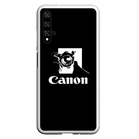 Чехол для Honor 20 с принтом Canon в Новосибирске, Силикон | Область печати: задняя сторона чехла, без боковых панелей | canon | кэнон | линза | снимок | фото | фотоаппарат | фотограф | фотографер | фотография | фоточки