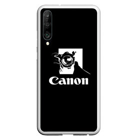 Чехол для Honor P30 с принтом Canon в Новосибирске, Силикон | Область печати: задняя сторона чехла, без боковых панелей | Тематика изображения на принте: canon | кэнон | линза | снимок | фото | фотоаппарат | фотограф | фотографер | фотография | фоточки