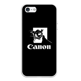 Чехол для iPhone 5/5S матовый с принтом Canon в Новосибирске, Силикон | Область печати: задняя сторона чехла, без боковых панелей | Тематика изображения на принте: canon | кэнон | линза | снимок | фото | фотоаппарат | фотограф | фотографер | фотография | фоточки