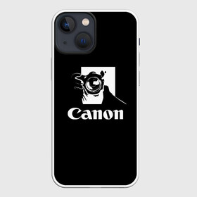 Чехол для iPhone 13 mini с принтом Canon в Новосибирске,  |  | Тематика изображения на принте: canon | кэнон | линза | снимок | фото | фотоаппарат | фотограф | фотографер | фотография | фоточки