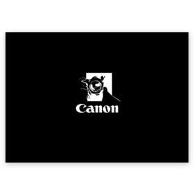 Поздравительная открытка с принтом Canon в Новосибирске, 100% бумага | плотность бумаги 280 г/м2, матовая, на обратной стороне линовка и место для марки
 | Тематика изображения на принте: canon | кэнон | линза | снимок | фото | фотоаппарат | фотограф | фотографер | фотография | фоточки