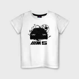 Детская футболка хлопок с принтом BMW M5 E39 в Новосибирске, 100% хлопок | круглый вырез горловины, полуприлегающий силуэт, длина до линии бедер | bmw | bmw5series | bmwe39 | m5 | mperformance | mpower