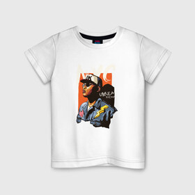 Детская футболка хлопок с принтом Нью Йорк портрет в Новосибирске, 100% хлопок | круглый вырез горловины, полуприлегающий силуэт, длина до линии бедер | 