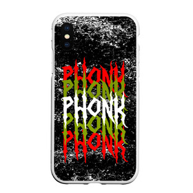 Чехол для iPhone XS Max матовый с принтом PHONK в Новосибирске, Силикон | Область печати: задняя сторона чехла, без боковых панелей | drift | memphis | music | phonk | phonk drift | phonk drift music | phonk edition | phonk mix | phonk music | phonk radio | phonk remix | trap | музыка для дрифта | пхонк | фонк | фонк дрифт | фонк рэп