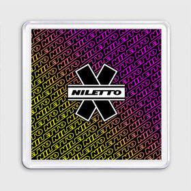 Магнит 55*55 с принтом НИЛЕТТО / Niletto в Новосибирске, Пластик | Размер: 65*65 мм; Размер печати: 55*55 мм | hip | hop | logo | music | nileto | niletto | rap | знак | лого | логотип | логотипы | любимка | музыка | музыкант | нилето | нилетто | рэп | символ | символы | хип | хоп