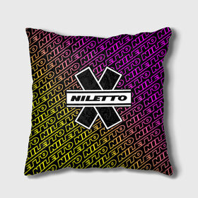 Подушка 3D с принтом НИЛЕТТО / Niletto в Новосибирске, наволочка – 100% полиэстер, наполнитель – холлофайбер (легкий наполнитель, не вызывает аллергию). | состоит из подушки и наволочки. Наволочка на молнии, легко снимается для стирки | hip | hop | logo | music | nileto | niletto | rap | знак | лого | логотип | логотипы | любимка | музыка | музыкант | нилето | нилетто | рэп | символ | символы | хип | хоп