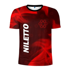 Мужская футболка 3D спортивная с принтом НИЛЕТТО / Niletto в Новосибирске, 100% полиэстер с улучшенными характеристиками | приталенный силуэт, круглая горловина, широкие плечи, сужается к линии бедра | hip | hop | logo | music | nileto | niletto | rap | знак | лого | логотип | логотипы | любимка | музыка | музыкант | нилето | нилетто | рэп | символ | символы | хип | хоп