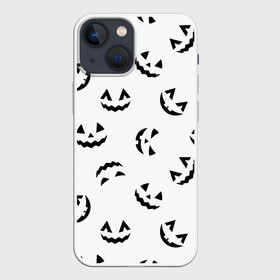 Чехол для iPhone 13 mini с принтом Halloween в Новосибирске,  |  | 31 октября | halloween | halowen | ведьма | день всех святых | джек | костюм | кровь | лого | монстр | надпись | праздник | приведение | призрак | светильник | символ | страшная | тыква | ужасы | хеллоуин | хеллуин