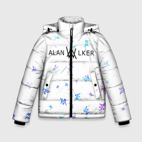 Зимняя куртка для мальчиков 3D с принтом ALAN WALKER АЛАН УОКЕР в Новосибирске, ткань верха — 100% полиэстер; подклад — 100% полиэстер, утеплитель — 100% полиэстер | длина ниже бедра, удлиненная спинка, воротник стойка и отстегивающийся капюшон. Есть боковые карманы с листочкой на кнопках, утяжки по низу изделия и внутренний карман на молнии. 

Предусмотрены светоотражающий принт на спинке, радужный светоотражающий элемент на пуллере молнии и на резинке для утяжки | alan | faded | house | logo | music | walker | алан | вокер | волкер | диджей | лого | логотип | логотипы | музыка | музыкант | символ | символы | танцеальная | уокер | хаус | электронная