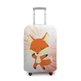 Чехол для чемодана 3D с принтом ЛИСИЧКА / FOXY в Новосибирске, 86% полиэфир, 14% спандекс | двустороннее нанесение принта, прорези для ручек и колес | animals | fox | foxes | foxy | ginger | животные | лис | лиса | лисенок | лисий | лисица | лисицы | лисичка | лисички | лисы | лисята | оранжевый