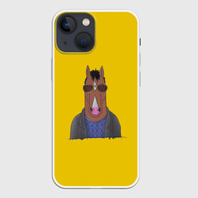 Чехол для iPhone 13 mini с принтом Конь БоДжек в Новосибирске,  |  | Тематика изображения на принте: bojack horseman | бо | бо джек | говорящий конь | джек | диана | кентавр | кони | конь | конь бо джек | мистер подхвост | мульт | мультфильм | тодд