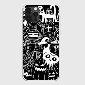 Чехол для iPhone 12 Pro Max с принтом Halloween в Новосибирске, Силикон |  | halloween | mummy | pumpkin | skull | мумия | тыква | хэллоуин | череп