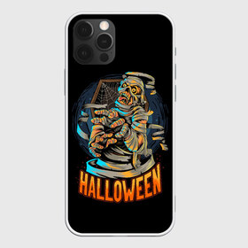 Чехол для iPhone 12 Pro Max с принтом Halloween в Новосибирске, Силикон |  | art | bones | cobweb | halloween | moon | mummy | skeleton | skull | арт | кости | луна | мумия | паутина | скелет | хэллоуин | хэлуин | череп