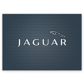 Поздравительная открытка с принтом JAGUAR / Ягуар в Новосибирске, 100% бумага | плотность бумаги 280 г/м2, матовая, на обратной стороне линовка и место для марки
 | Тематика изображения на принте: 