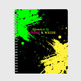 Тетрадь с принтом Directed by ROBERT B. WEIDE. в Новосибирске, 100% бумага | 48 листов, плотность листов — 60 г/м2, плотность картонной обложки — 250 г/м2. Листы скреплены сбоку удобной пружинной спиралью. Уголки страниц и обложки скругленные. Цвет линий — светло-серый
 | 