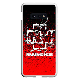 Чехол для Samsung S10E с принтом RAMMSTEIN в Новосибирске, Силикон | Область печати: задняя сторона чехла, без боковых панелей | amerika | art | germany | logo | rammstein | rock | till lindemann | арт | германия | группа | логотип | музыка | немецкая группа | немцы | песня | раммштайн | рамштайн | рок