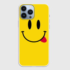 Чехол для iPhone 13 Pro Max с принтом Смайлик в Новосибирске,  |  | Тематика изображения на принте: cheerful | emoticon | icon | joy | smile | tongue | веселый | значок | радость | смайлик | улыбка | язык