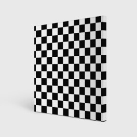 Холст квадратный с принтом Шахматка в Новосибирске, 100% ПВХ |  | абстракция | в клетку | игра | клетка | клеточка | тренд | черно белая | черно белая клетка | шахматка | шахматная клетка | шахматы