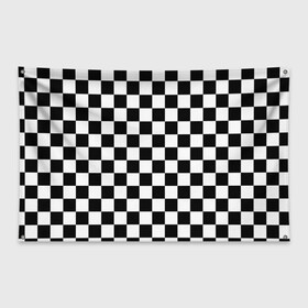 Флаг-баннер с принтом Шахматка в Новосибирске, 100% полиэстер | размер 67 х 109 см, плотность ткани — 95 г/м2; по краям флага есть четыре люверса для крепления | абстракция | в клетку | игра | клетка | клеточка | тренд | черно белая | черно белая клетка | шахматка | шахматная клетка | шахматы