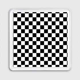 Магнит 55*55 с принтом Шахматка в Новосибирске, Пластик | Размер: 65*65 мм; Размер печати: 55*55 мм | Тематика изображения на принте: абстракция | в клетку | игра | клетка | клеточка | тренд | черно белая | черно белая клетка | шахматка | шахматная клетка | шахматы