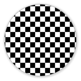 Коврик для мышки круглый с принтом Шахматка в Новосибирске, резина и полиэстер | круглая форма, изображение наносится на всю лицевую часть | абстракция | в клетку | игра | клетка | клеточка | тренд | черно белая | черно белая клетка | шахматка | шахматная клетка | шахматы