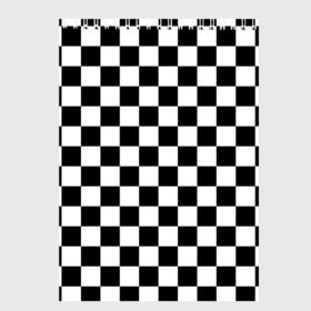 Скетчбук с принтом Шахматка в Новосибирске, 100% бумага
 | 48 листов, плотность листов — 100 г/м2, плотность картонной обложки — 250 г/м2. Листы скреплены сверху удобной пружинной спиралью | абстракция | в клетку | игра | клетка | клеточка | тренд | черно белая | черно белая клетка | шахматка | шахматная клетка | шахматы