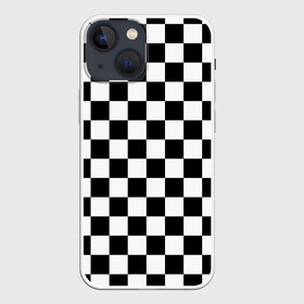 Чехол для iPhone 13 mini с принтом Шахматка в Новосибирске,  |  | абстракция | в клетку | игра | клетка | клеточка | тренд | черно белая | черно белая клетка | шахматка | шахматная клетка | шахматы