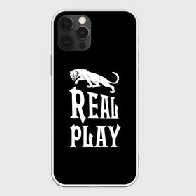 Чехол для iPhone 12 Pro Max с принтом Real Play - черная пантера в Новосибирске, Силикон |  | real play | большие кошки | игра | кошки | надпись | пантера