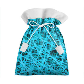 Подарочный 3D мешок с принтом GARD$ER в Новосибирске, 100% полиэстер | Размер: 29*39 см | abstraction | acidic | blue | lines | mesh | shapes | surface | texture | абстракция | кислотный | линии | поверхность | сетка | текстура | формы