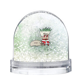 Снежный шар с принтом Доктор Стоун новогодний в Новосибирске, Пластик | Изображение внутри шара печатается на глянцевой фотобумаге с двух сторон | dr. stone | ishigami | senkuu | доктор стоун | ишигами | новогодний | новый год | рождество | сенку | сэнку исигами