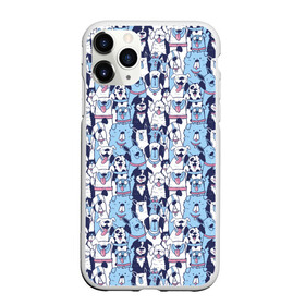 Чехол для iPhone 11 Pro Max матовый с принтом МИЛЫЕ ПЕСИКИ в Новосибирске, Силикон |  | dog | husky | pattern | добрый | милый | паттерн | пес | песик | собака | собачка | хакси