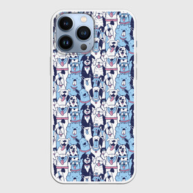 Чехол для iPhone 13 Pro Max с принтом МИЛЫЕ ПЕСИКИ в Новосибирске,  |  | dog | husky | pattern | добрый | милый | паттерн | пес | песик | собака | собачка | хакси