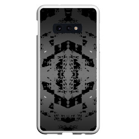 Чехол для Samsung S10E с принтом ЧБ граффити в Новосибирске, Силикон | Область печати: задняя сторона чехла, без боковых панелей | абстракция | минимализм | симметрия | черно белый