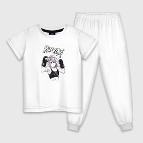 Детская пижама хлопок с принтом Ронда Роузи в Новосибирске, 100% хлопок |  брюки и футболка прямого кроя, без карманов, на брюках мягкая резинка на поясе и по низу штанин
 | без | бои | бойцы | правил | спорт