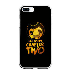 Чехол для iPhone 7Plus/8 Plus матовый с принтом Bendy And The Ink Machine в Новосибирске, Силикон | Область печати: задняя сторона чехла, без боковых панелей | bendy | bendy and the ink machine | бенди | бени | бенни | бэнди | детская | детям | игра | капли | компьютерная игра | краска | машина | подтеки | ужастик | чернила | чернильная