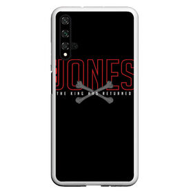 Чехол для Honor 20 с принтом Jon Bones Jones в Новосибирске, Силикон | Область печати: задняя сторона чехла, без боковых панелей | Тематика изображения на принте: bones | jon | jones | mma | ufc | боец | джон | джонс | единоборства | кости | кость | мма | смешанные | юфс