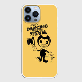 Чехол для iPhone 13 Pro Max с принтом Bendy And The Ink Machine в Новосибирске,  |  | bendy | bendy and the ink machine | бенди | бени | бенни | бэнди | детская | детям | игра | капли | компьютерная игра | краска | машина | подтеки | ужастик | чернила | чернильная