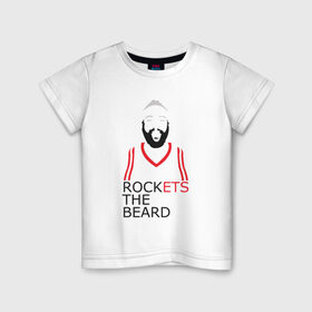 Детская футболка хлопок с принтом Rockets The Beard в Новосибирске, 100% хлопок | круглый вырез горловины, полуприлегающий силуэт, длина до линии бедер | Тематика изображения на принте: basketball | beard | game | harden | houston | james | nba | rockets | sport | баскетбол | борода | джеймс | нба | рокетс | спорт | тренер | харден | хьюстон | чемпион