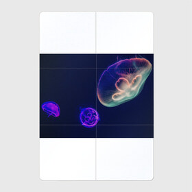 Магнитный плакат 2Х3 с принтом Фантастическая медуза в Новосибирске, Полимерный материал с магнитным слоем | 6 деталей размером 9*9 см | Тематика изображения на принте: медуза | медуза в море | морская медуза | плавающая медуза | светящаяся медуза