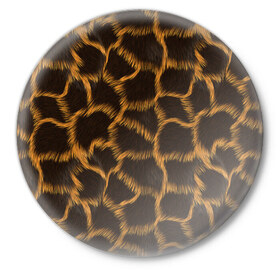 Значок с принтом Леопард в Новосибирске,  металл | круглая форма, металлическая застежка в виде булавки | леопард | леопардовые пятна | пятна леопарда