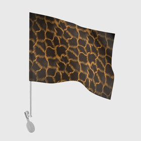 Флаг для автомобиля с принтом Леопард в Новосибирске, 100% полиэстер | Размер: 30*21 см | леопард | леопардовые пятна | пятна леопарда